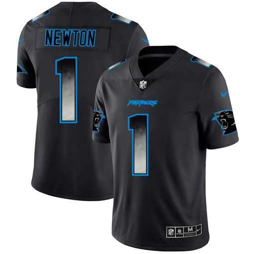Men Carolina Panthers #1 Newton Nike Teams Black Smoke Fashion Limited NFL Jerseys->oakland raiders->NFL Jersey